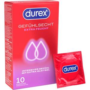 Durex - допълнително овлажнени презервативи (10 бр. ) - lovesexshop