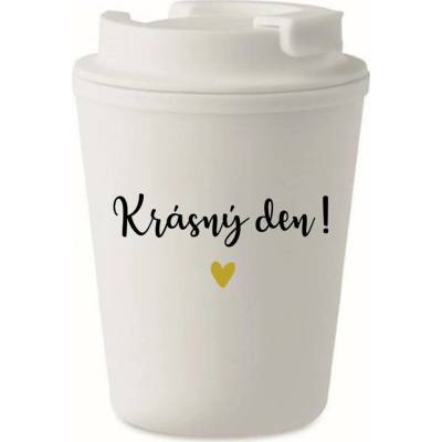 Giftela KRÁSNÝ DEN! bílý termohrnek 300 ml