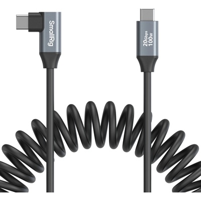 SmallRig 4792 USB-C (rovný) na USB-C (šikmý) špirálový dátaovy