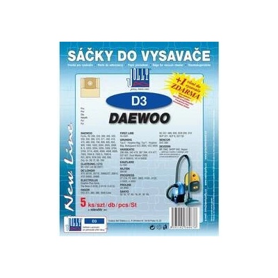 JOLLY Papírové sáčky D3 5 ks
