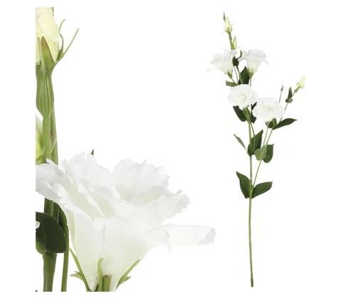 Umelá eustoma 80 cm biela