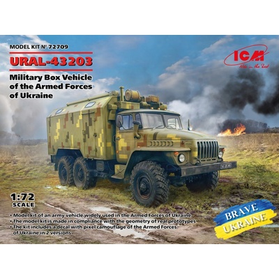 ICM URAL 43203 Military Box Vehicle Armed Forces of Ukraine 1:72