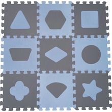 Baby Dan Pěnová hrací podložka puzzle Geometrické tvary Blue 90x90 cm