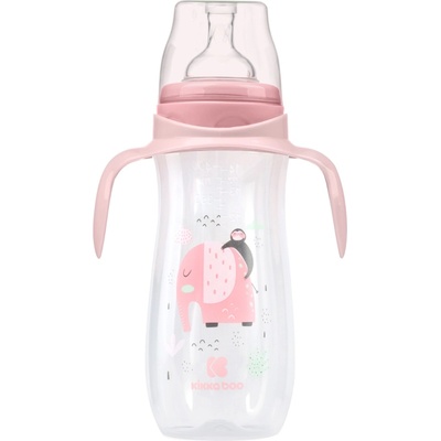 KikkaBoo Бебешко шише Kikkaboo - Jingle Jungle, PP, 400 ml, Pink (31302020134)