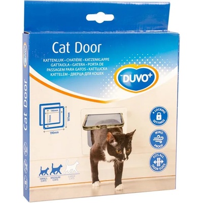 Duvo Plus CAT DOOR - Вратичка за котки , 19x19, 7 дебелина 2см бяла