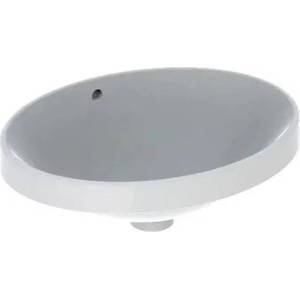 Geberit Variform овална полувградена мивка с преливник 50x40 см (500.709.01.2)