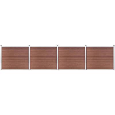 ZBXL Set plotového dílce WPC 699 x 146 cm hnědý
