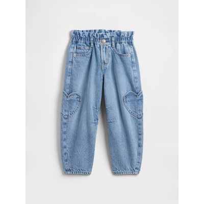 GAP Baby džínsy Paperbag Horseshoe Modrá