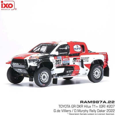 Toyota GR DKR Hilux T1+ Rally Dakar 2022 207 de Villiers Murphy IXO 1:43