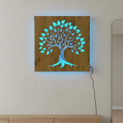 SENTOP | Podsvícený dřevěný obraz „Strom života led | LED0564