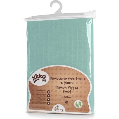 Kikko Bambusové prostěradlo s gumou XKKO BMB Mint 60x120