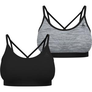Odlo Дамски спортен сутиен Odlo Women's Seamless Low Sport Bra Sports bra - Black / Grey Melange (114-3496-0314)
