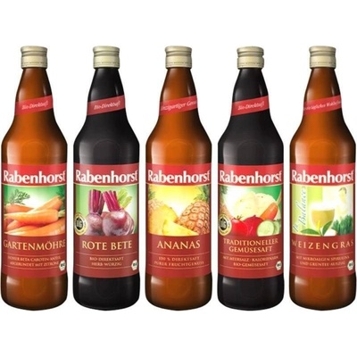 Rabenhorst 5 dňová očistná kúra ovocné a zeleninové šťavy 5x 750 ml