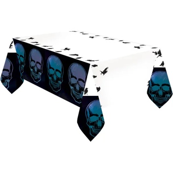 Image 1 of Amscan Хартиена покривка - Холографски черепи, 1.2м x 1.8м