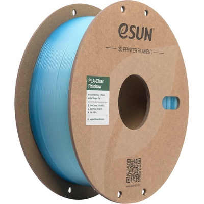 eSUN PLA-Clear Rainbow Translucent Blue White - 1, 75 mm / 1000 g (PLA-CLRB175T-UW1P1)