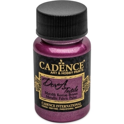 Cadence Boya Barva na textil Dora Textile metalická fialovo růžová 50 ml
