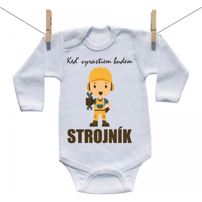 Boodyy Body s dlhým rukávom Keď vyrastiem budem strojník