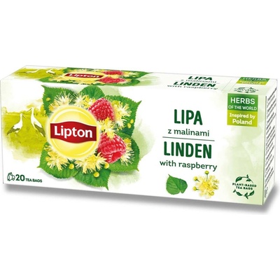 Lipton bylinný čaj Lípa a malina 20 sáčků 18 g