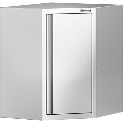 G.Gastro Nerezová rohová nástěnná skříňka - 700x700 mm - s křídlovými dveřmi - výška 800 mm - D20047275 – Sleviste.cz