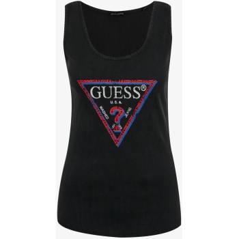Guess Тениска Guess Olympia Guess | Cheren | ЖЕНИ | XS