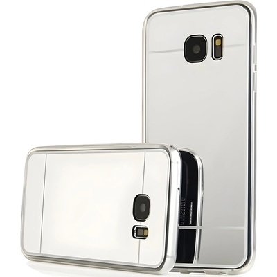 Samsung Лъскав огледален калъф за Samsung Galaxy S7 - Сребърен KP19666