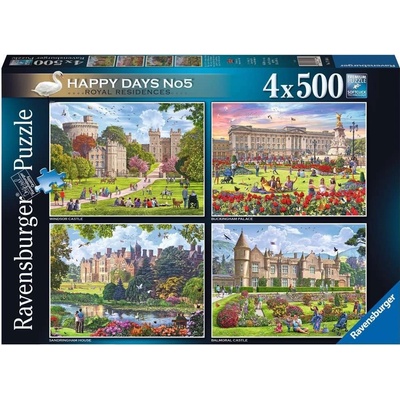 RAVENSBURGER Královské rezidence Velká Británie 4x500 dílků