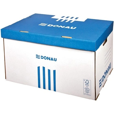 DONAU Контейнер за архивиране на кутии DONAU 555x370x315 mm с отварящ се нагоре покрив, син U7665301FSC-10 (7665301FSC-10)