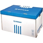 DONAU Контейнер за архивиране на кутии DONAU 555x370x315 mm с отварящ се нагоре покрив, син U7665301FSC-10 (7665301FSC-10)
