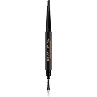 Makeup Revolution Duo Brow Definer precizní tužka na obočí Dark Brown 0,15 g – Zboží Dáma