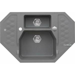 Alveus Композитна мивка Alveus Sensual 60 Steel металик сиво 90x61 см (1108258) Мивка за вграждане