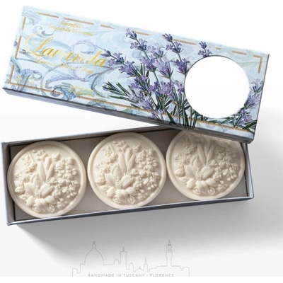 SA Fiorentino prírodné ratlinné tuhé mydlo levanduľa 3 x 125 g
