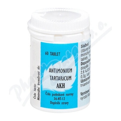 Antimonium tartaricum AKH 60 tabliet