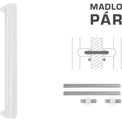 MPkovania FT - MADLO kód K40 40x20 mm UN pár Rozteč madla: 350 mm, Rozmer profilu madla: 40x20 mm, Dĺžka: 370 mm