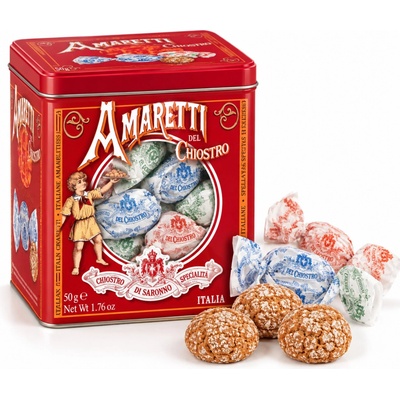 Chiostro di saronno amaretti mandlové sušenky v plechovce 50 g