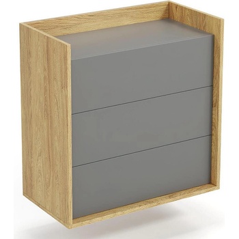 Image 1 of Halmar Шкаф BM-Komoda Mobius 3S, MDF, сив