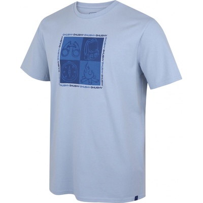 Husky pánske bavlnené tričko Tee Square light blue