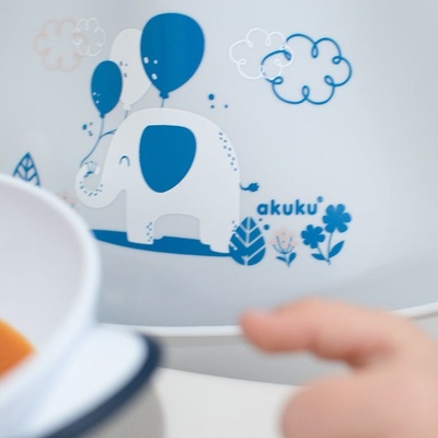 Akuku Prísavná miska s lyžičkou 300 ml