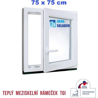 ERKADO 75 x 75 cm bílé |otevíravé i sklopné pravé