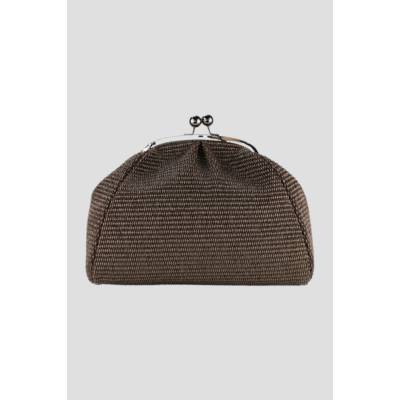 Itálie Maxi psaníčko Chrome Raffia Dark brown