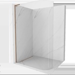 Mexen Kioto-R L овална душ кабина Walk-in 120 x 200 cm, прозрачна, розово злато - 800-120-103-60-06 (800-120-103-60-06)