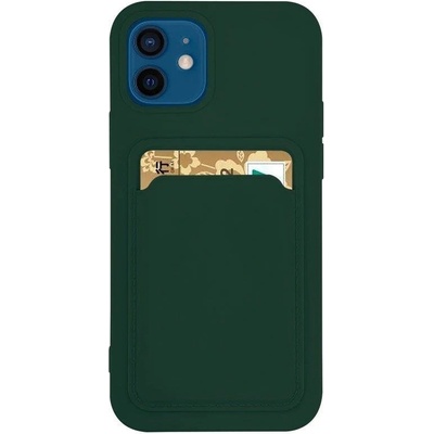 HQWear Силиконов кейс с отделение за карти HQWear за Samsung Galaxy A72 4G, Тъмнозелен (9145576229880)