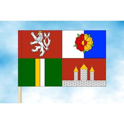LIBEA, s.r.o. Vlajka Jihočeského kraje Rozměr: 30×45 cm, Uchycení: Návlek na žerď