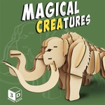 RAYA TOYS Дървен 3D пъзел Raya Toys - Magical Creatures: Мамут, 38 части (517123249) - baby