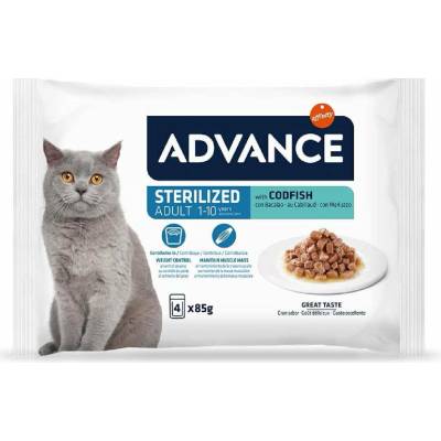 Advance CAT Sterilized treska 4 x 85 g