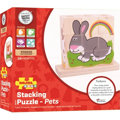 Bigjigs nasadzovacie kocky zvieratka