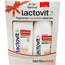 Lactovit Lactourea regeneračné telové mlieko 400 ml + regeneračný sprchový gél 500 ml darčeková sada