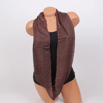 Image 1 of Дамски кръгъл шал в тъмнокафяво