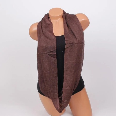 Дамски кръгъл шал в тъмнокафяво