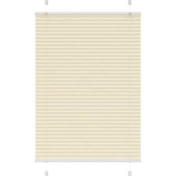 vidaXL Плисирана щора Cream 100x100 cm Ширина на плата 99, 4 cm (4015279)