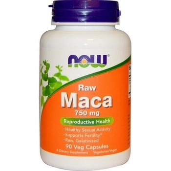 NOW Maca řeřicha peruánská koncentrát 6:1 RAW 750 mg 90 rostlinných kapsúl